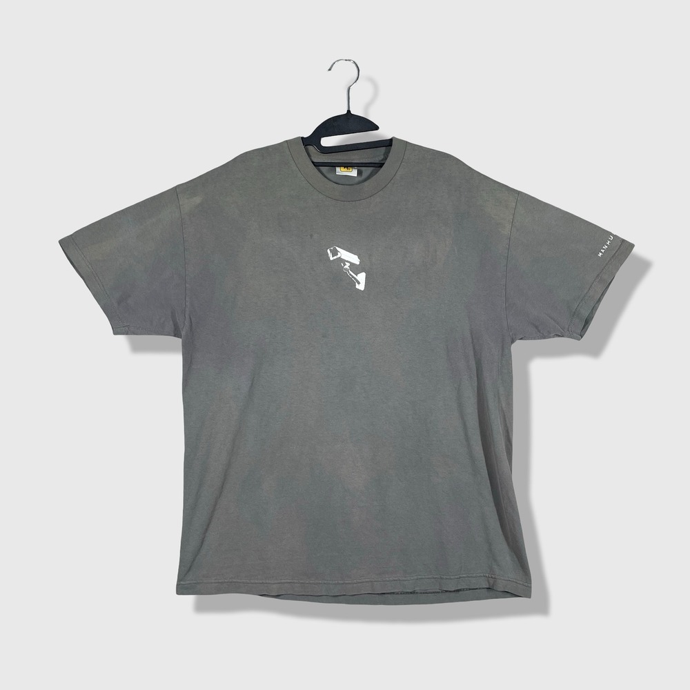 Rare Rockstar Games Manhunt T-Shirt Mens L Gray Streetwear Gamer Grunge Crew